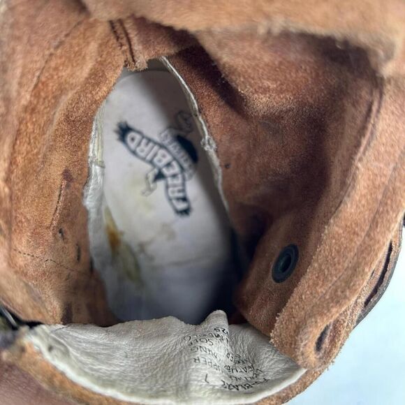 FREEBIRD BY STEVEN Blaze Womens Bootie US 7 Brown Suede Strappy Rugged Boho Boot - Picture 9 of 10